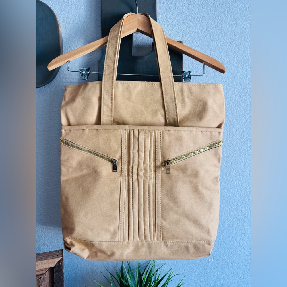 LARGE MULTIPOCKET MIT VINTAGE CANVAS TOTE